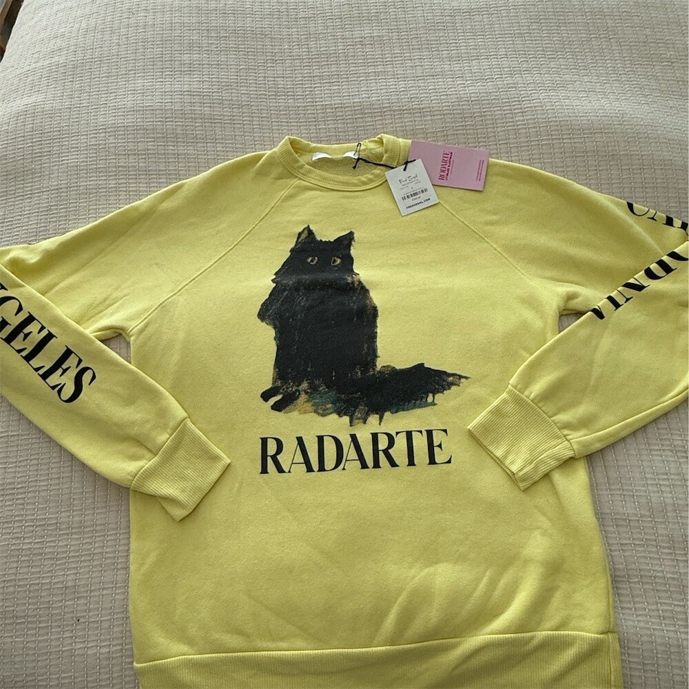 Rodarte x Mari Eastman Radarte Cat Sweatshirt Yellow - S - Limited edition